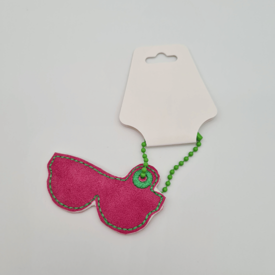 Preview: Kleiner Anhänger Brille #1 pink-neongrün